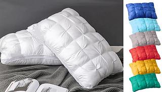 1-or-2 Pack Hotel Luxury Soft Pillow - 7 Colours, 3 Sizes