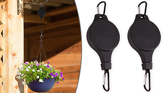 Height-Adjustable Hanging Basket Pulley Hook