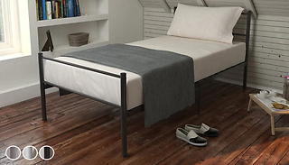 Single Minimalist Design Metal Bed Frame - 3 Colours