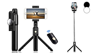 Folding Bluetooth Selfie Stick and Remote - 2 Colours