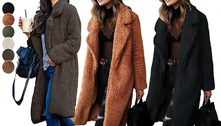 Long Teddy Winter Jacket - 6 Colours & 5 Sizes