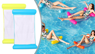 Foldable Water Lounger with Hand Pump - 5 Colours