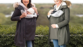 Women's Maternity Coat With Baby Carrier -2 Colours & 5 Sizes