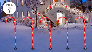 5-Piece Christmas Candy Cane Lights Set