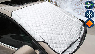 1 or 2 Quilted Car Windscreen Frost & Snow Cover Protector - 2 Sizes