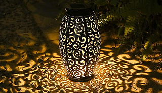 Solar Powered Iron Pattern Garden Light