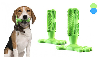 Dog Dental Chew Toothbrush Toy - 2 Sizes & Colours