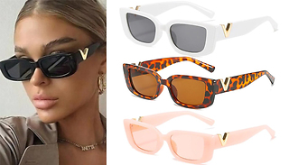 Retro-Style V Frame Sunglasses - 7 Colours