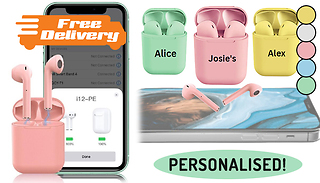 Personalised Wireless Bluetooth-Compatible Earbuds - 5 Colours