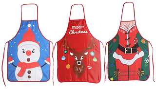 Christmas Funny Cartoon Kitchen Apron - 5 Designs
