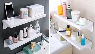 Suction Cup Bathroom Wall Shelf 