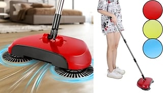 360° Rotating Power Sweeper With Dustpan - 3 Colours