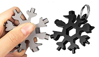 1 or 4-Pack of 18-In-1 Snowflake Multifunctional Wrench Tool - 2 Colours