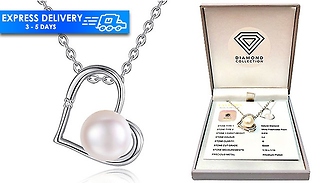 Genuine Diamond and Freshwater Pearl Pendant
