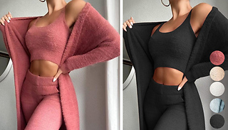 3-Piece Teddy Fleece Loungewear Set - 5 Colours & 4 Sizes