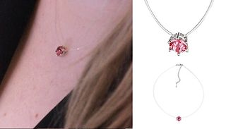 Silver and Pink Pendant Necklace