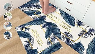 2-Piece Non-Slip Floor Mat - 4 Designs 