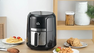 Black HOMCOM 1300W 4L Air Fryer Oven 
