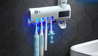 2-in-1 Solar Infrared Toothbrush Steriliser & Toothpaste Dispenser