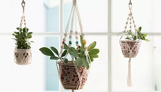 Macrame Knotted Plant Hanger - 3 Styles