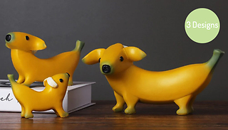1 or 3 Banana Dog Family Ornament - 3 Sizes