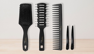 4-Piece Heat Resistant Carbon Hair Brush Set