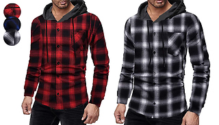 Men's Casual Hooded Lumberjack Shacket - 3 Colours