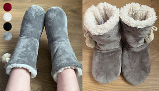 Teddy Fleece Lined Slipper Boots - 4 Colours!