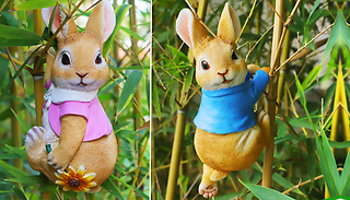 Mini Plant Climbing Bunny Garden Statue - 2 Colours