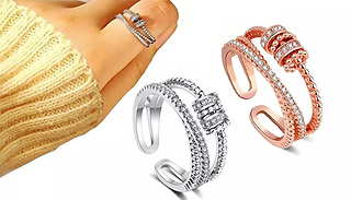 Adjustable De-Stressing Fidget Ring - 3 Colours