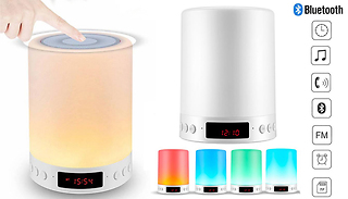 3-in-1 LED Night Light & Bluetooth Speaker Alarm Clock