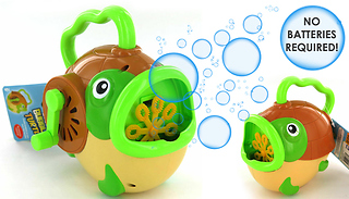 2-Pack of Wind-Up Turtle Bubble-Blowing Machines