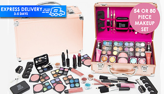 MakeMeBlush 54 or 80-Piece Make-Up Set With Case - 2 Colours