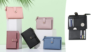 Faux Leather Classic Zipped Purse - 6 Colours