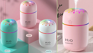 USB Light 300ml Air Humidifier - 2 Designs & 3 Colours