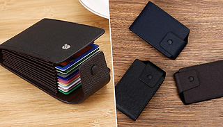 PU Leather ID Credit Card Wallet Holder - 3 Colours