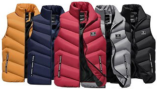 Men's Winter Cotton Down Bodywarmer - 6 Sizes & 5 Colours