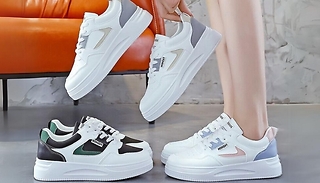 Fashionable Patch-Colour Trainers - 3 Colours, 5 Sizes 
