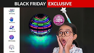 Kids 360° Flying Ball Toy with Magic Wand Option - 3 Colours!