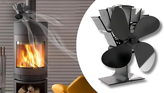 Fireplace 4-Blade Heat-Powered Stove Fan