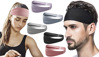 5-Pack of Sweat-Absorbing Sports Headbands