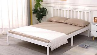 Solid Pine Wood Bed Frame - Single or Double
