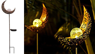 Crescent-Moon Solar Garden Light - 1, 2 or 4 Lights