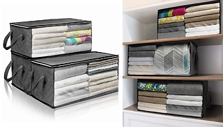 1, 2 or 3-Boxes Folding Fabric Storage Box - 3 Colours