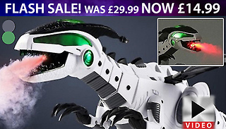 Raptor Dinosaur Steam Fire-Breathing Robot - 2 Colours