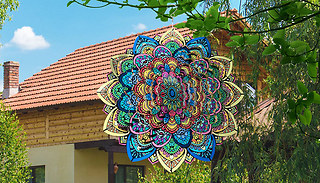 Stainless Steel Garden Mandala Wind Spinner