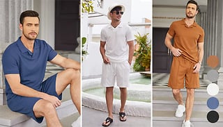 2-Piece Smart Polo Shirt & Shorts Set - 5 Colours & 5 Sizes
