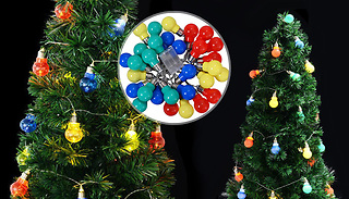 30 LED Coloured Bulb String Lights - 2 Designs