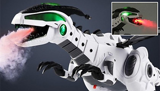 Raptor Dinosaur Steam Fire-Breathing Robot