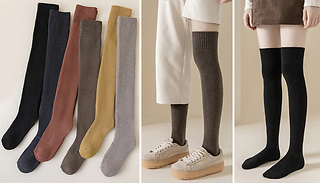 Warm Winter Thigh-High Stockings - 5 Colours